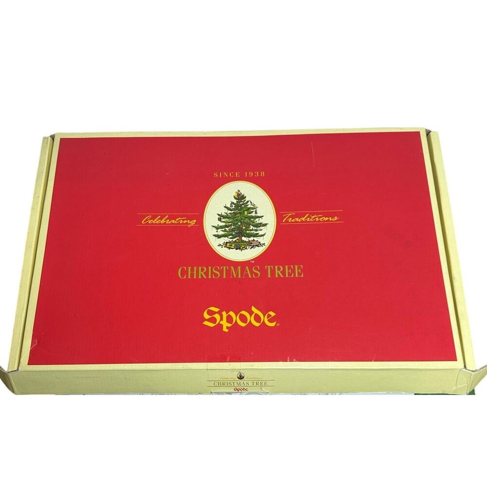 Spode Christmas Tree Garland 17.5" Rectangular Serving Platter in Box S3324-A8 - Picture 4 of 16